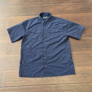 5.11 Tactical Men's Navy Blue Short Sleeve Pockets Button-Up Shirt Sz Medium